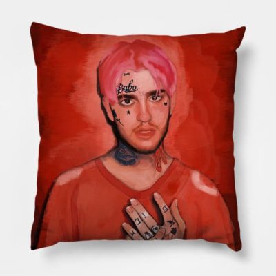 Lil Peep Digital Portrait Throw Pillow Official Lil Peep Merch