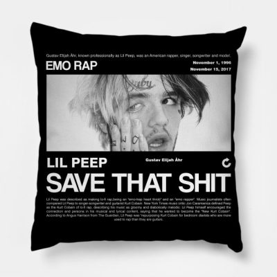 Lil Peep Throw Pillow Official Lil Peep Merch