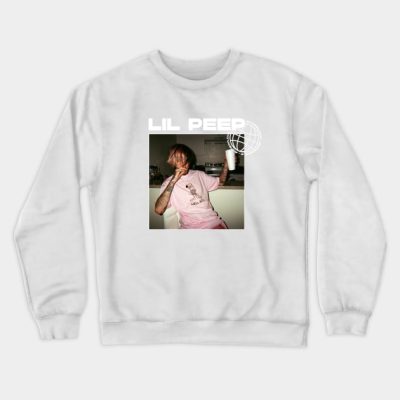 Aesthetic Lil Peep Smoke And Drink Design Crewneck Sweatshirt Official Lil Peep Merch
