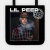 Lil Peep Smoking Design Tote Official Lil Peep Merch