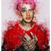 Modern R I P Rapper Music Star Lil Peep Portrait Poster Canvas Paintings Wall Art Picture - Lil Peep Merch