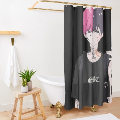 Lil Peep Anime Shower Curtain Official Lil Peep Merch