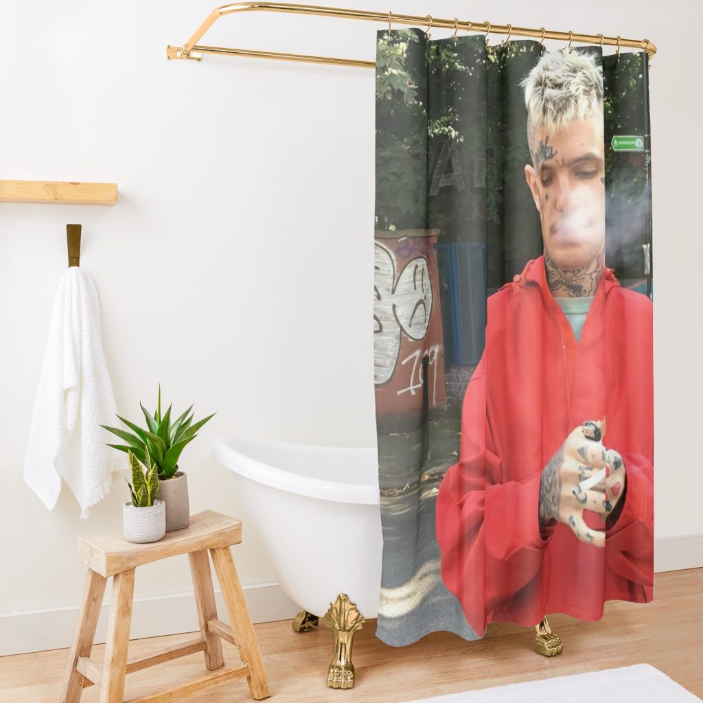 Memories Of Young Peep Smoking Shower Curtain Official Lil Peep Merch
